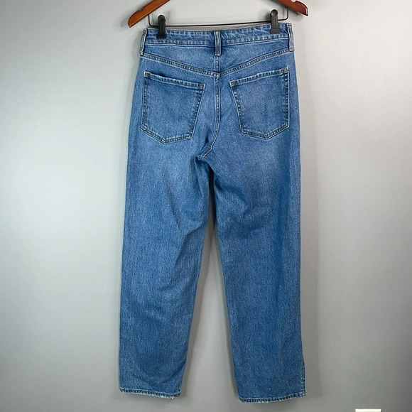 OLD NAVY High-Rise OG Loose Side-Slit Jeans Medium Wash Denim Secret Smooth 6 - Picture 8 of 12